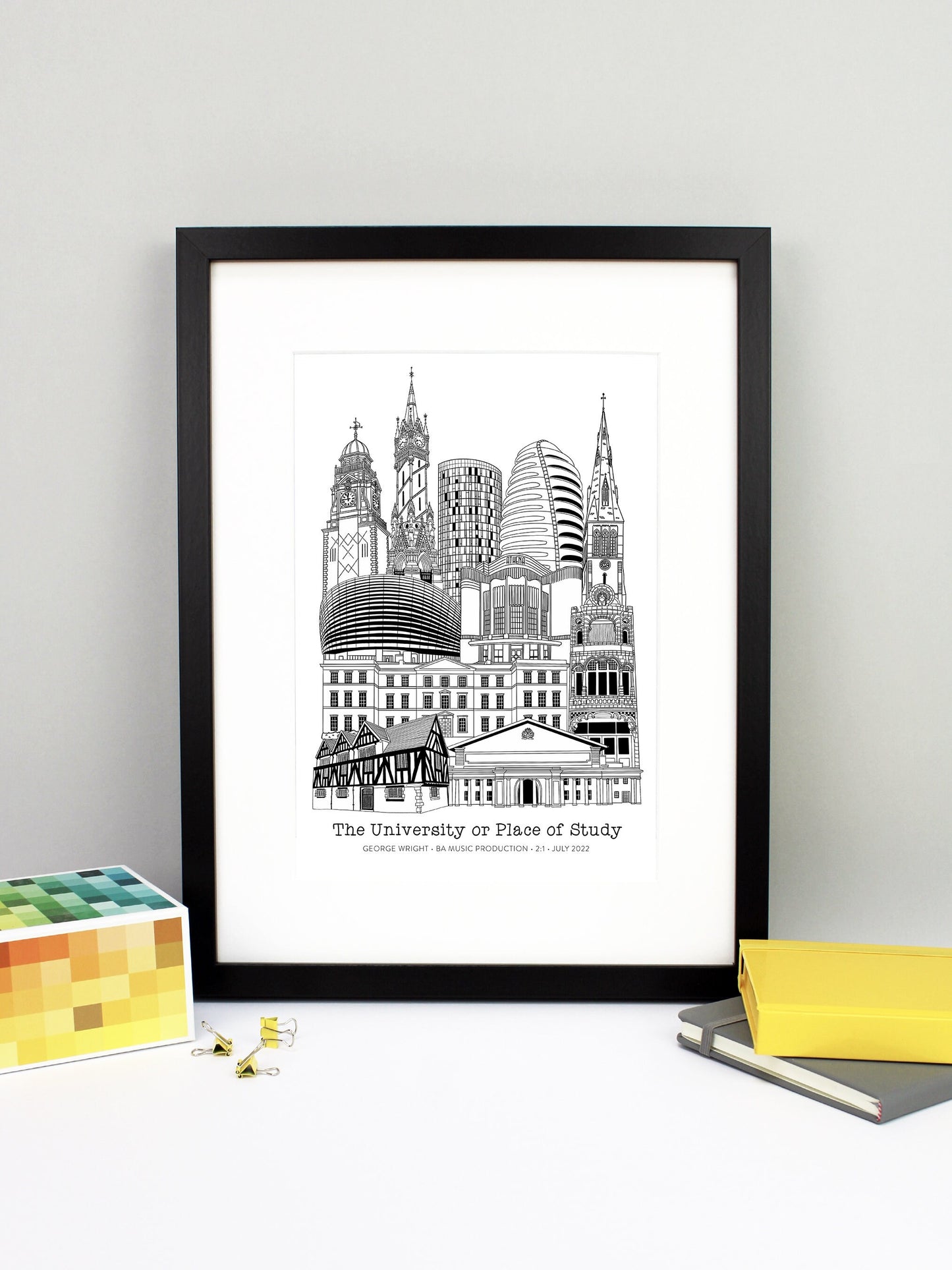 Personalised Leicester Graduation Print