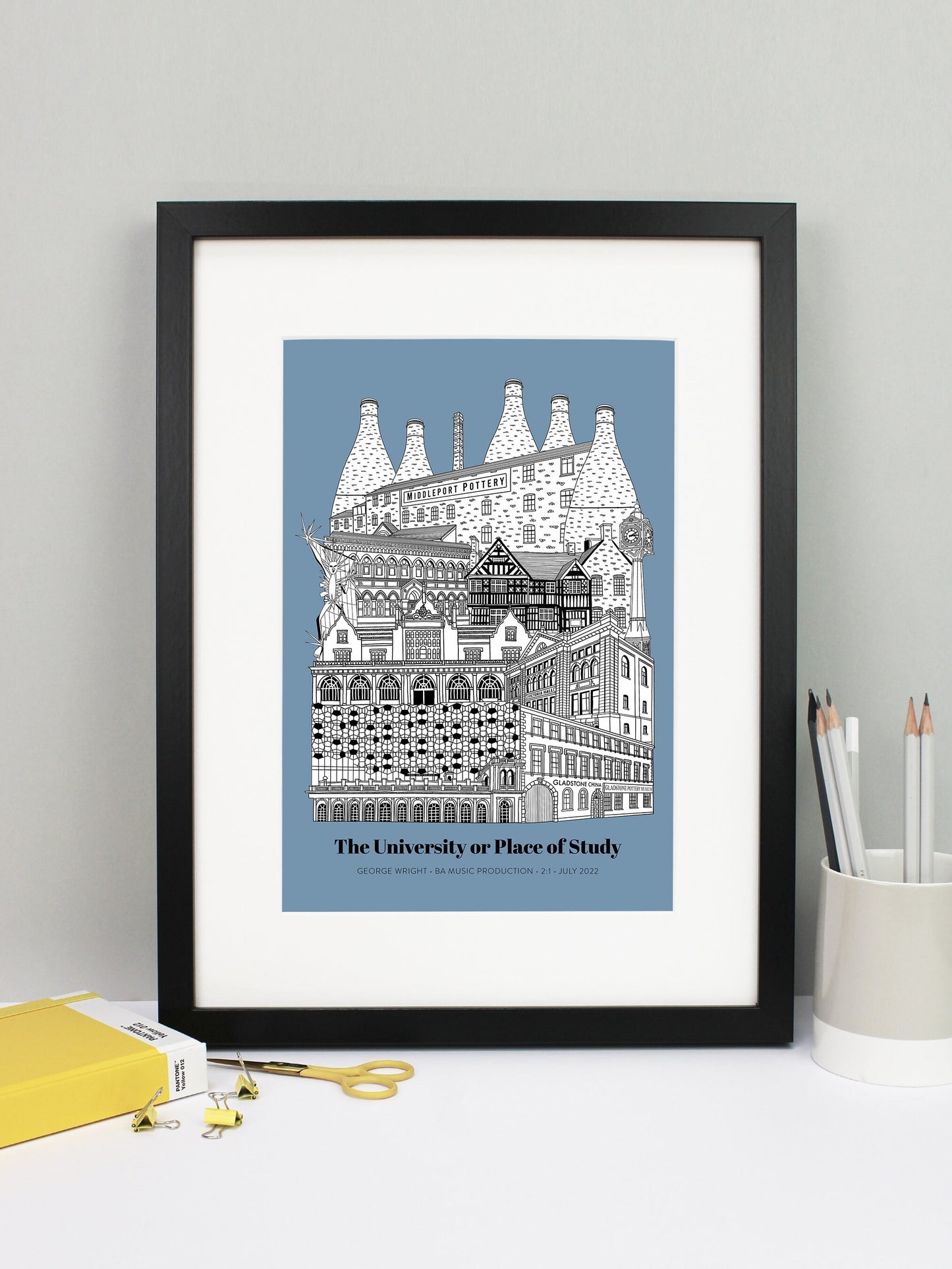 Personalised Stoke-on-Trent Graduation Print