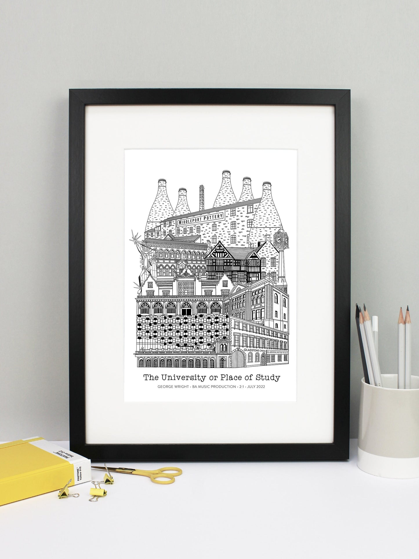 Personalised Stoke-on-Trent Graduation Print