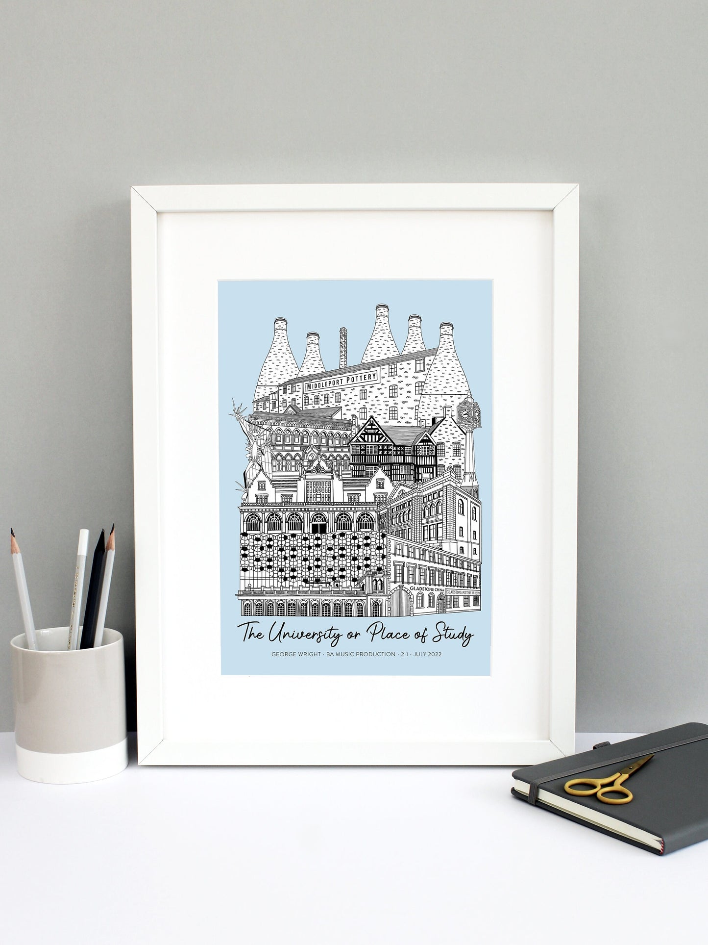 Personalised Stoke-on-Trent Graduation Print