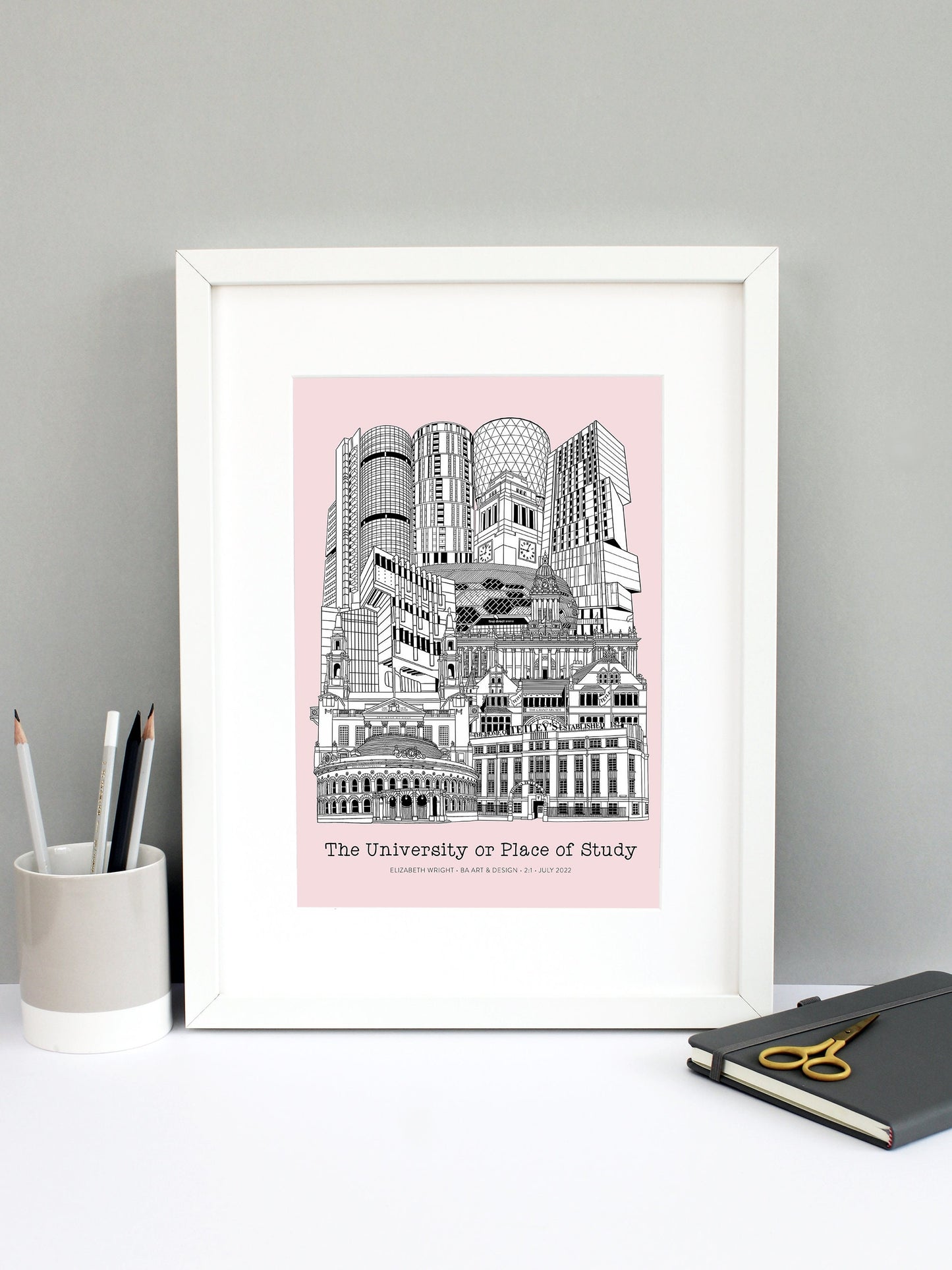 Personalised Leeds Graduation Print
