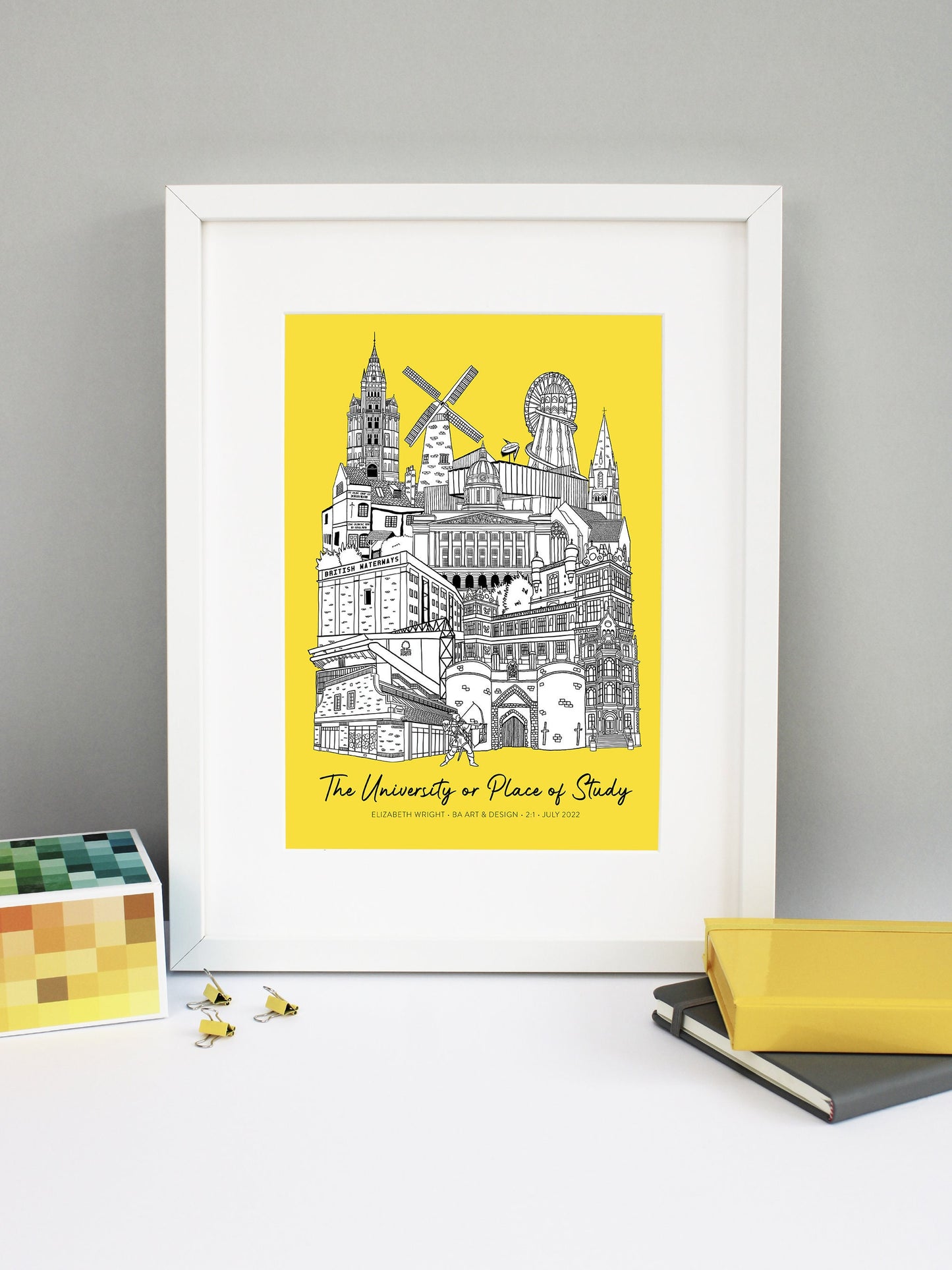 Personalised Nottingham Graduation Print