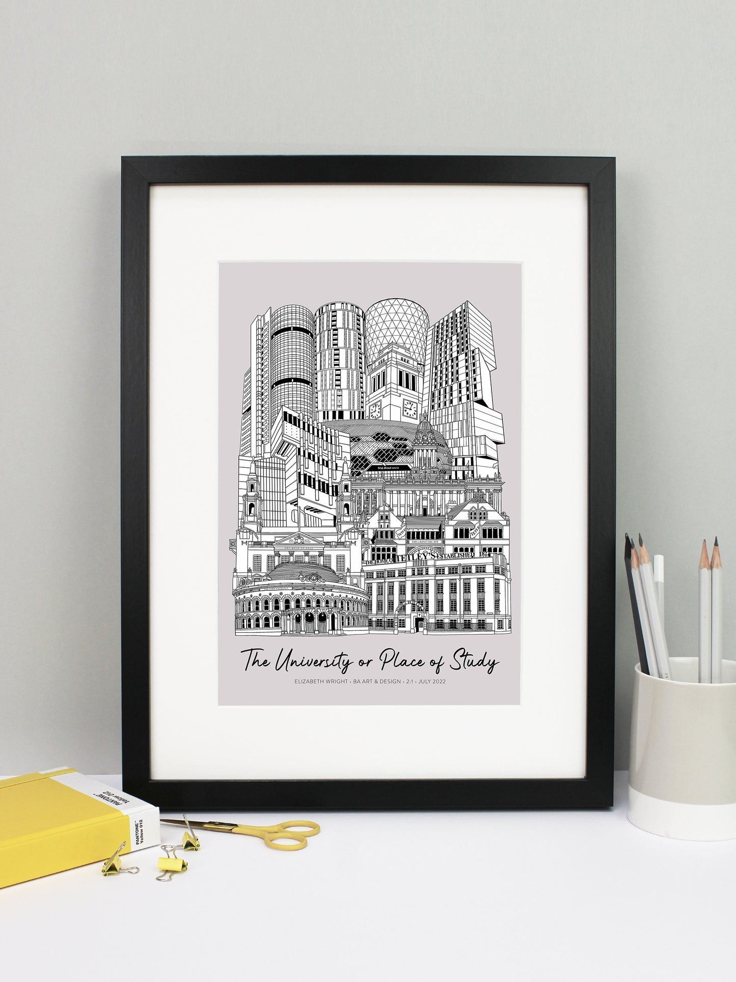 Personalised Leeds Graduation Print