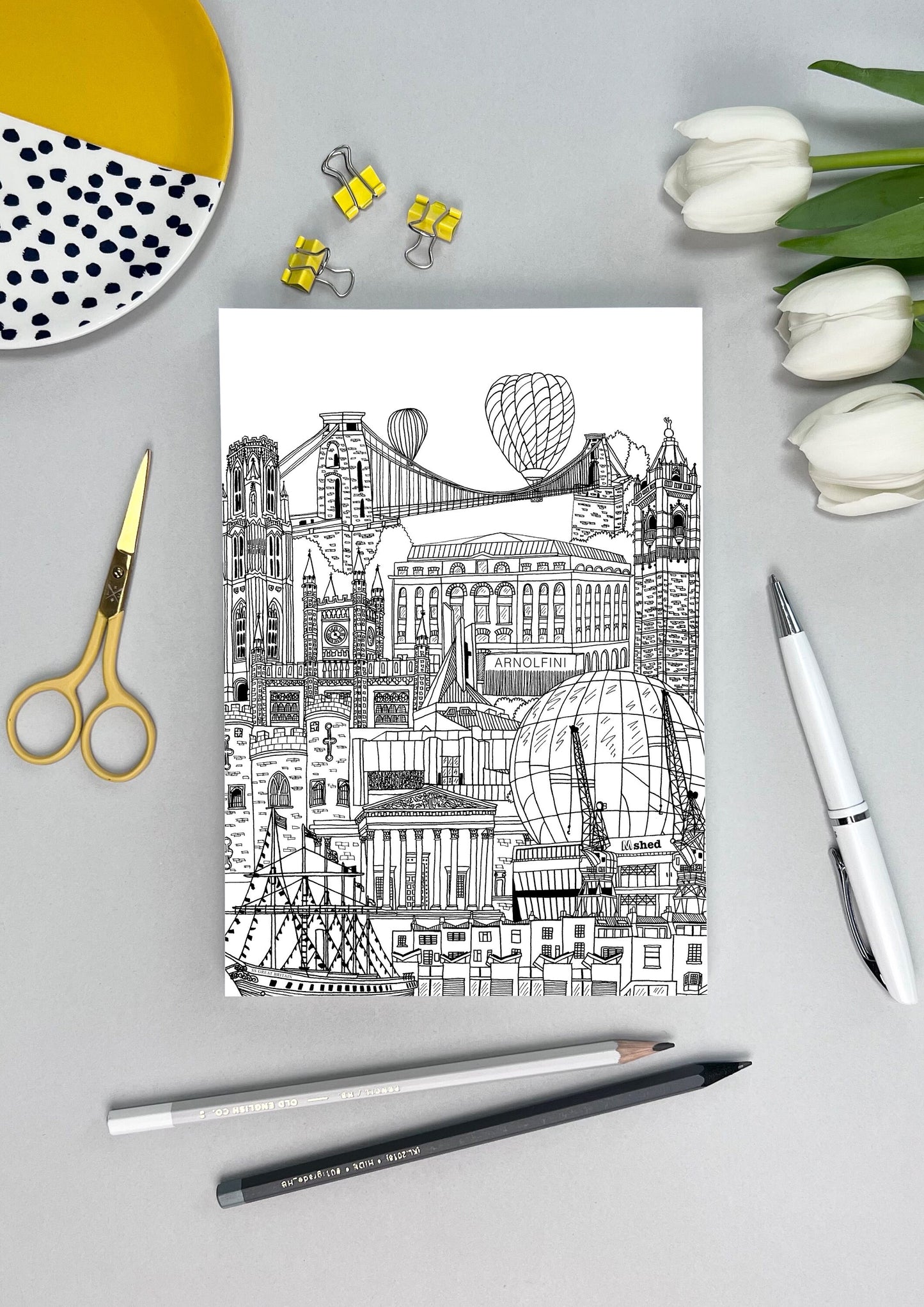 A5 Bristol City Illustration Notebook