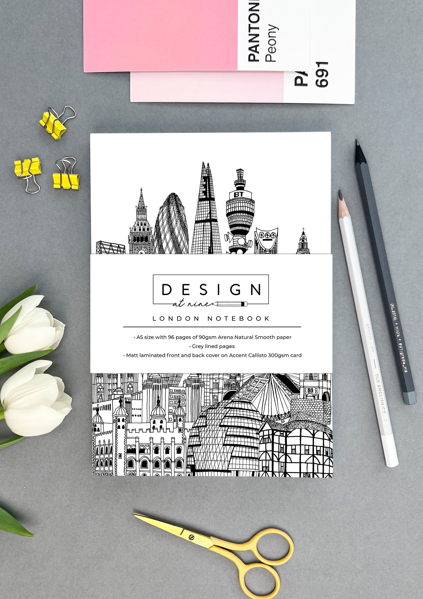 A5 London City Illustration Notebook