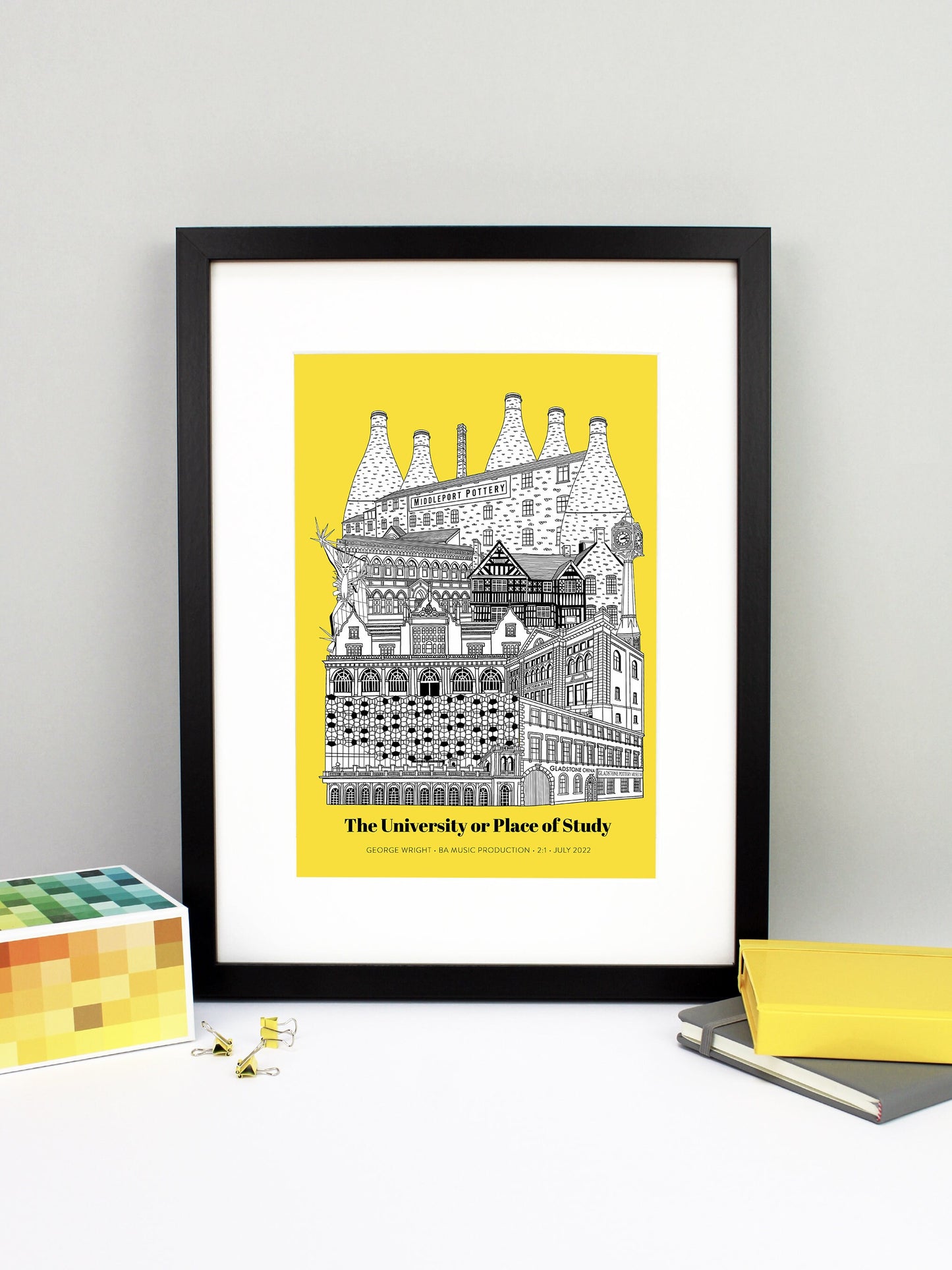 Personalised Stoke-on-Trent Graduation Print