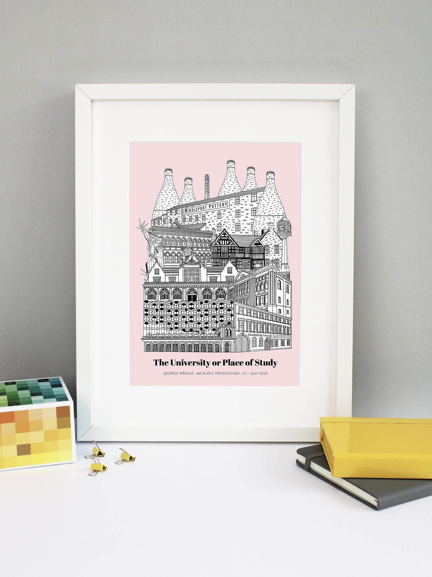 Personalised Stoke-on-Trent Graduation Print
