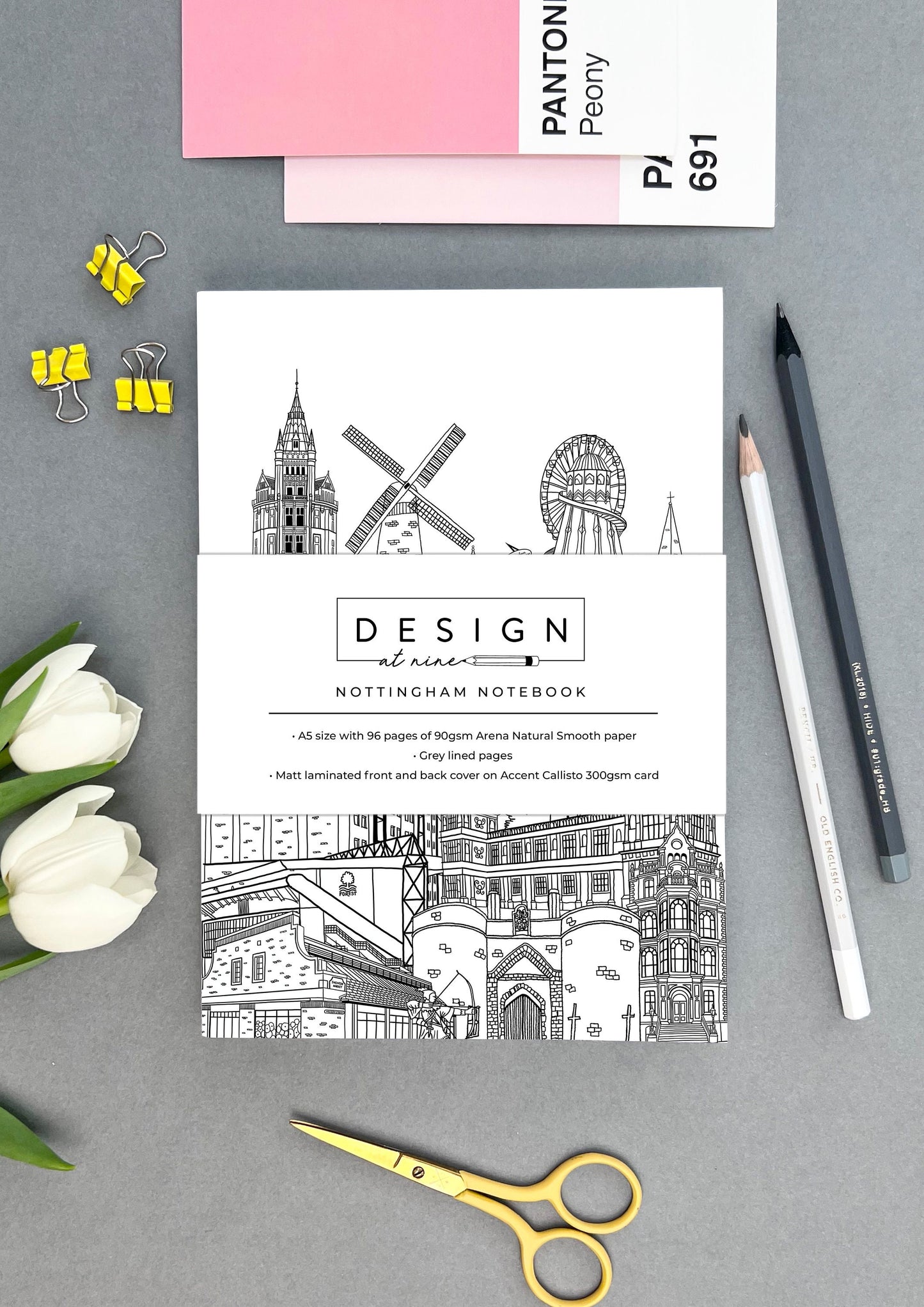 A5 Nottingham City Illustration Notebook